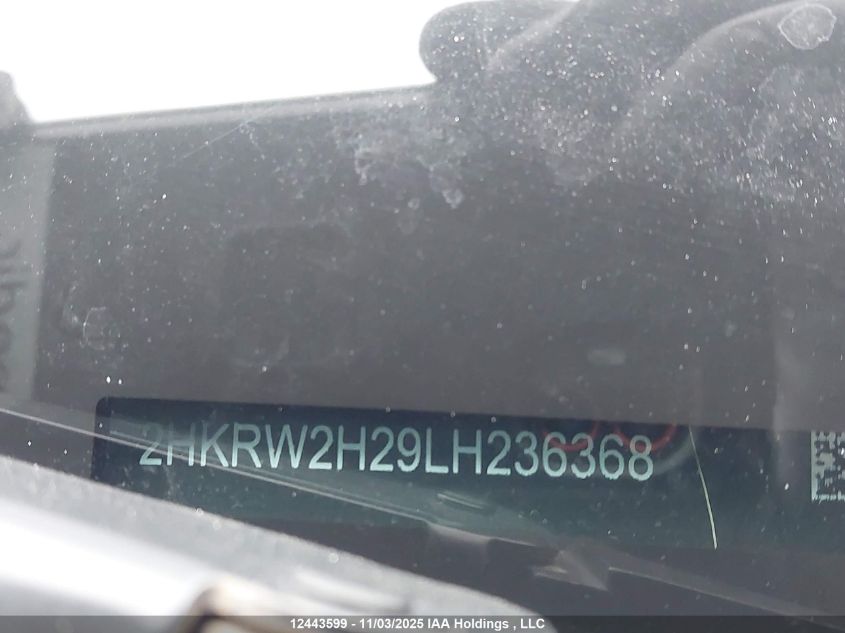 2020 Honda Cr-V Lx VIN: 2HKRW2H29LH236368 Lot: 12443599