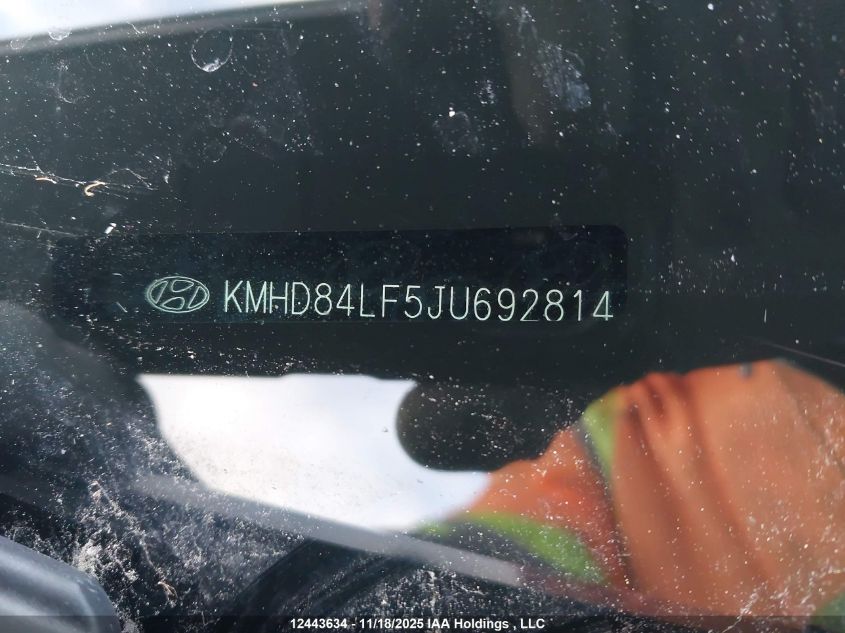 2018 Hyundai Elantra VIN: KMHD84LF5JU692814 Lot: 12443634