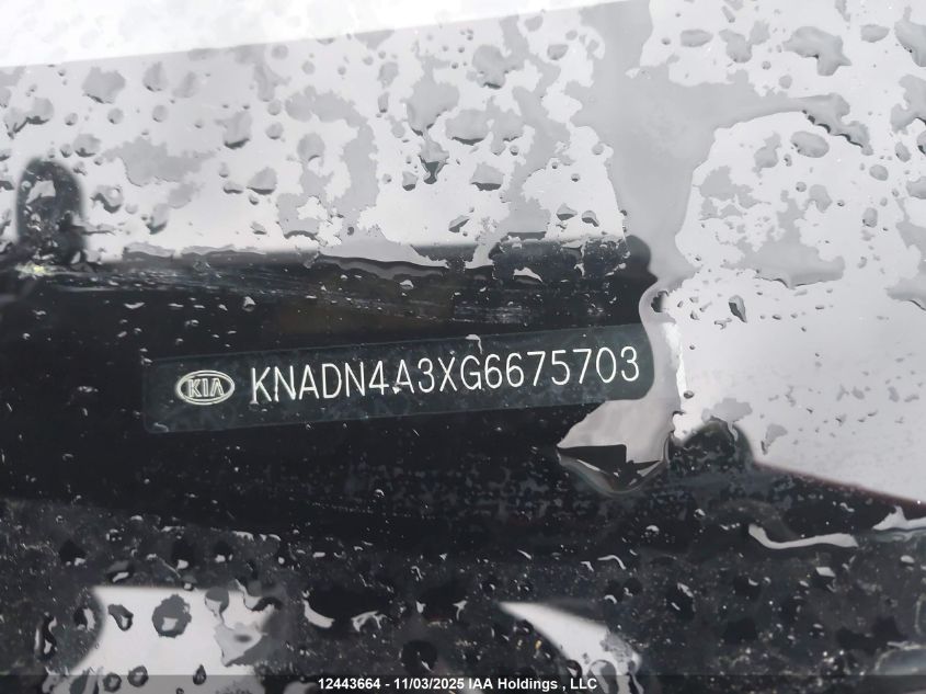 2016 Kia Rio VIN: KNADN4A3XG6675703 Lot: 12443664