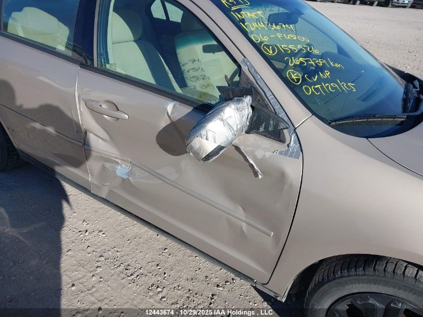 2006 Ford Fusion Se VIN: 3FAFP07Z96R155526 Lot: 12443674