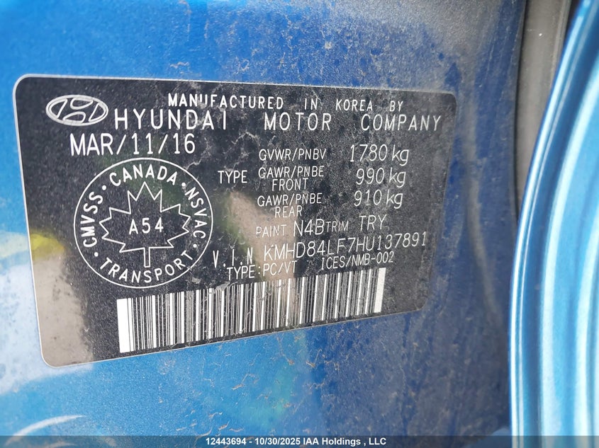 KMHD84LF7HU137891 2017 HYUNDAI ELANTRA photo no. 18