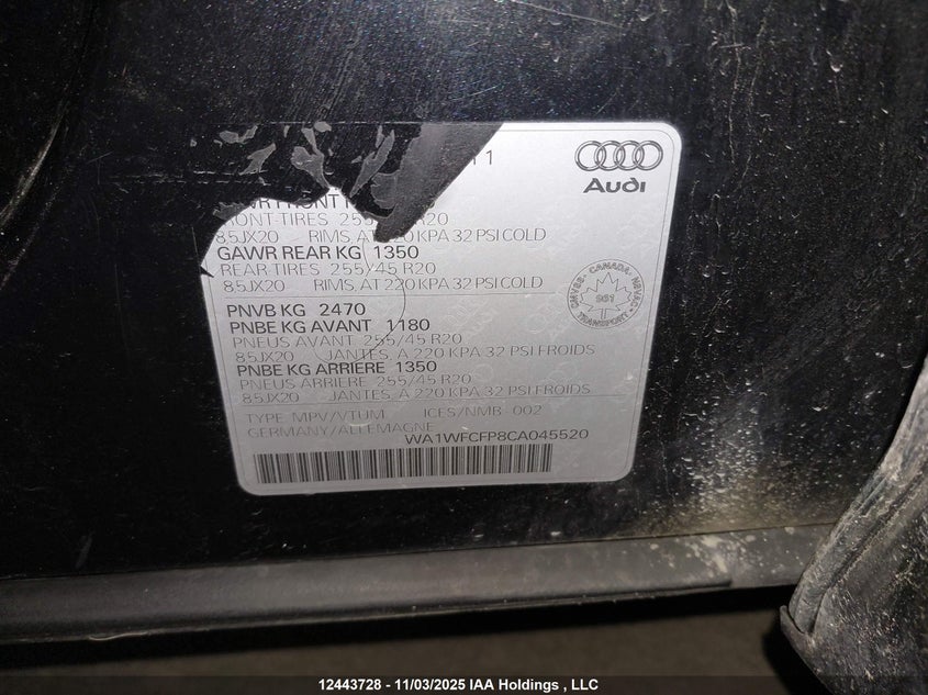 WA1WFCFP8CA045520 2012 AUDI Q5 photo no. 19