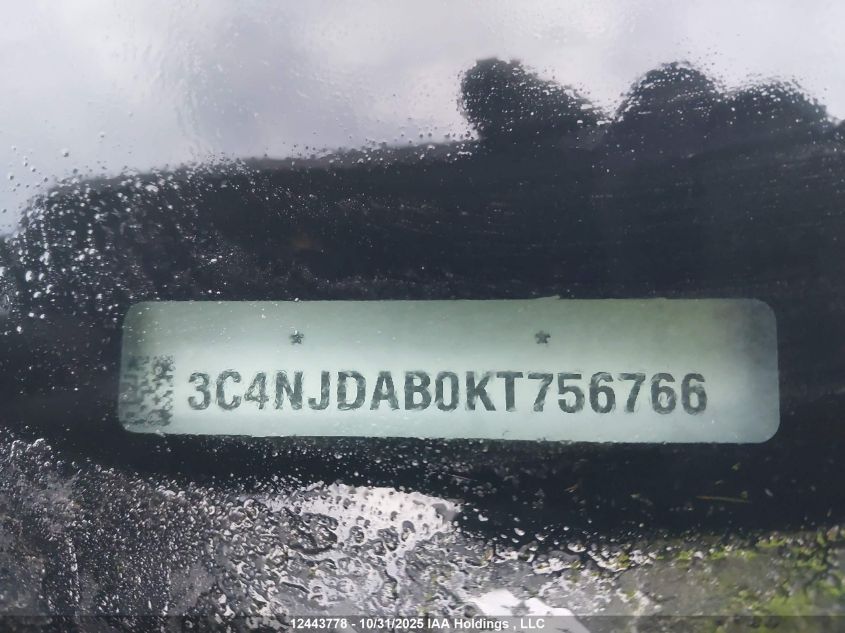 2019 Jeep Compass Sport VIN: 3C4NJDAB0KT756766 Lot: 12443778