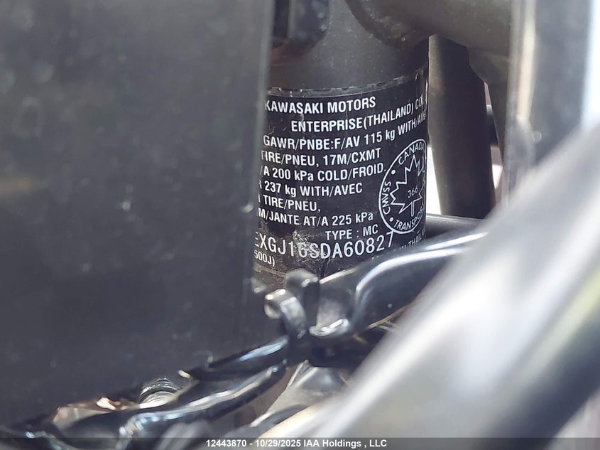 ML5EXGJ16SDA60827 2025 KAWASAKI NINJA photo no. 13
