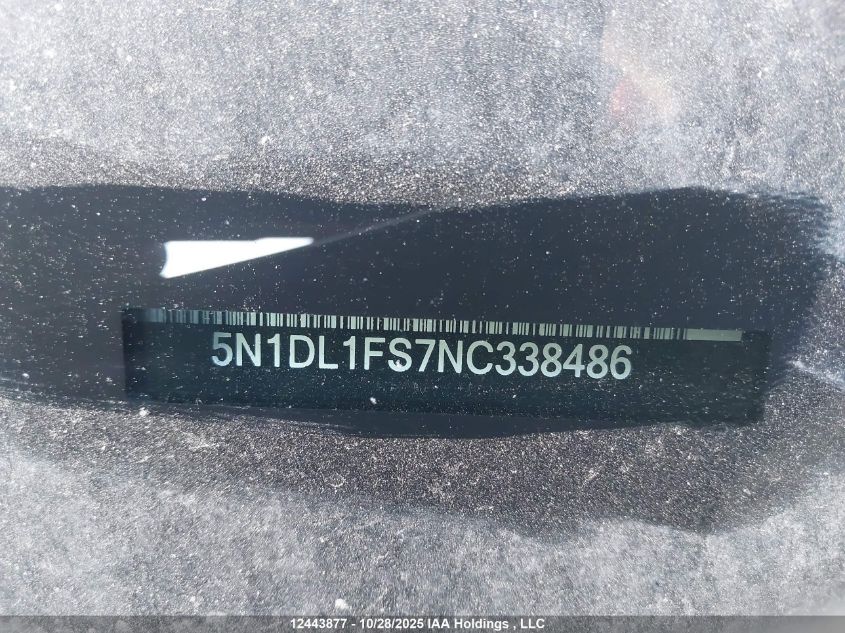 2022 Infiniti Qx60 Luxe VIN: 5N1DL1FS7NC338486 Lot: 12443877