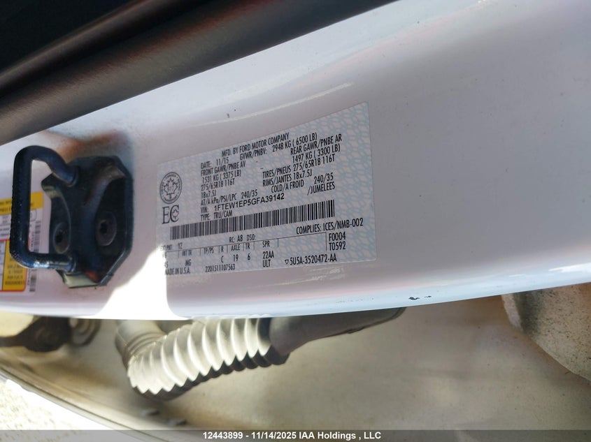 1FTEW1EP5GFA39142 2016 FORD F-150 photo no. 9