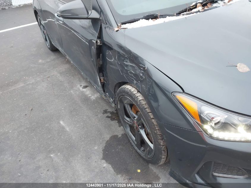 2019 Hyundai Veloster Turbo/Turbo R-Spec/Turbo Ultimate VIN: KMHTH6AB5KU008062 Lot: 12443901