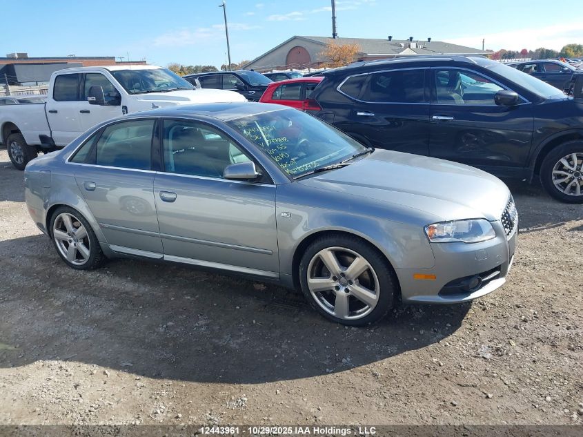 2008 Audi A4 S-Line 2.0T Quattro Turbo VIN: WAUEF68E08A077848 Lot: 12443961