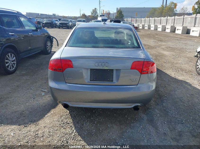 2008 Audi A4 S-Line 2.0T Quattro Turbo VIN: WAUEF68E08A077848 Lot: 12443961