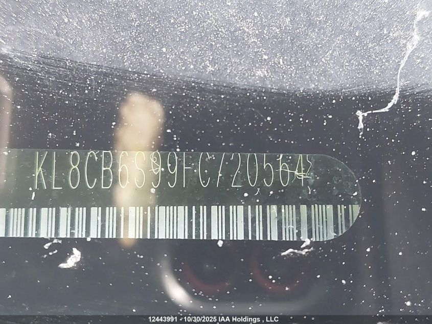 2015 Chevrolet Spark Ls Cvt VIN: KL8CB6S99FC720564 Lot: 12443991