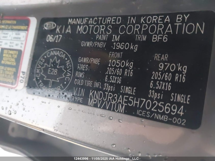 KNDJR3AE5H7025694 2017 KIA SOUL EV photo no. 9