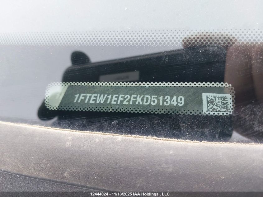 2015 Ford F-150 King Ranch VIN: 1FTEW1EF2FKD51349 Lot: 12444024