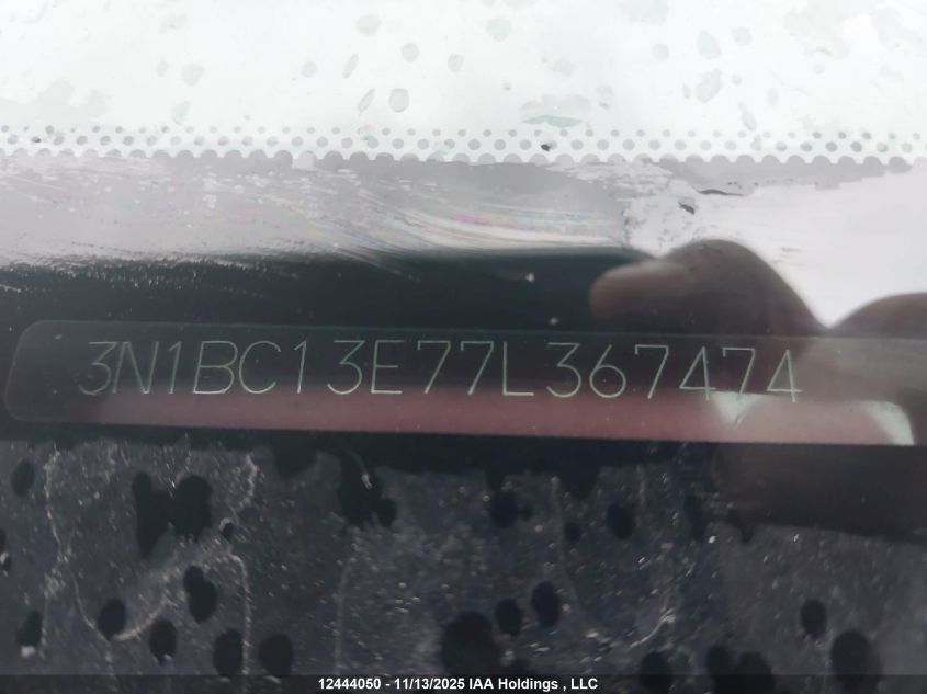 2007 Nissan Versa 1.8S VIN: 3N1BC13E77L367474 Lot: 12444050