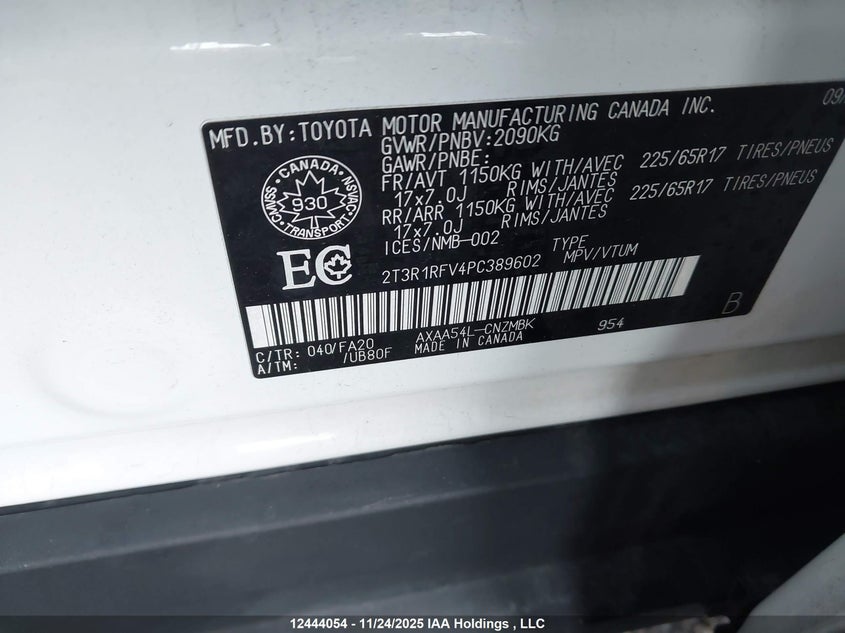 2T3R1RFV4PC389602 2023 TOYOTA RAV 4 photo no. 9