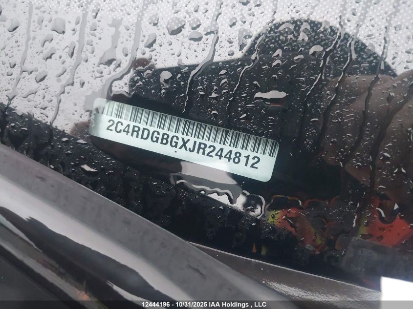 2018 Dodge Grand Caravan Cvp/Sxt VIN: 2C4RDGBGXJR244812 Lot: 12444196