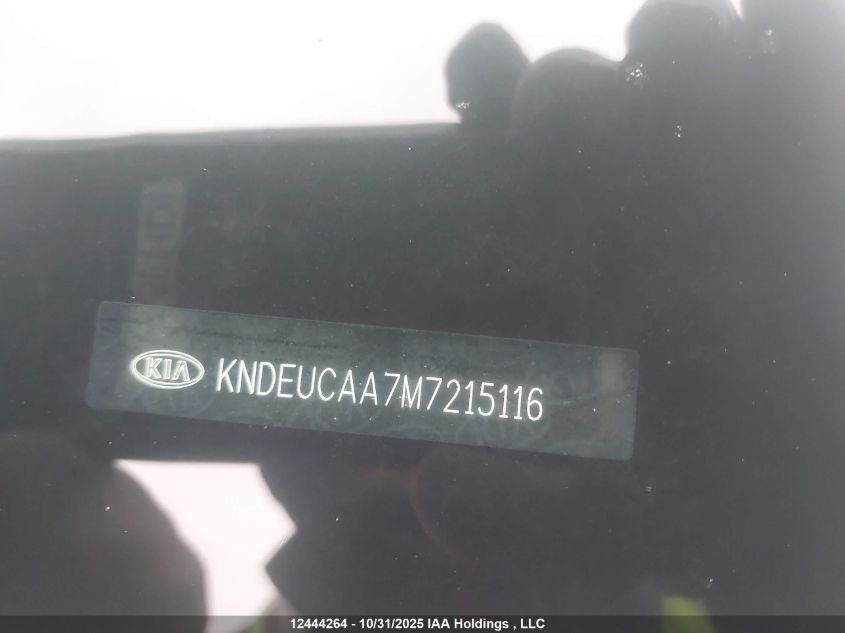 2021 Kia Seltos VIN: KNDEUCAA7M7215116 Lot: 12444264