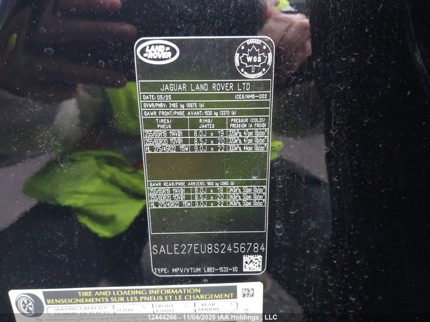 SALE27EU8S2456784 2025 LAND ROVER DEFENDER photo no. 19