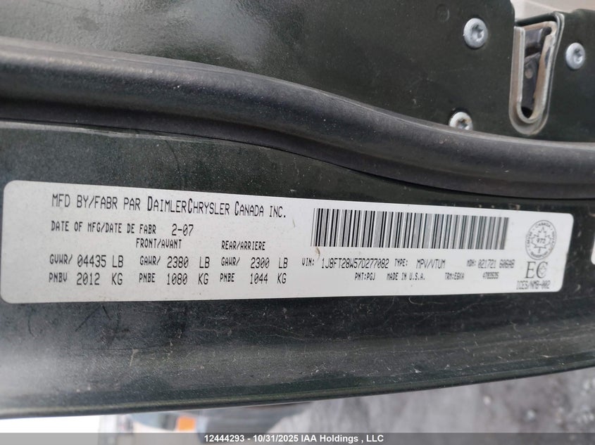 1J8FT28W57D277082 2007 JEEP LIBERTY (PATRIOT) photo no. 18