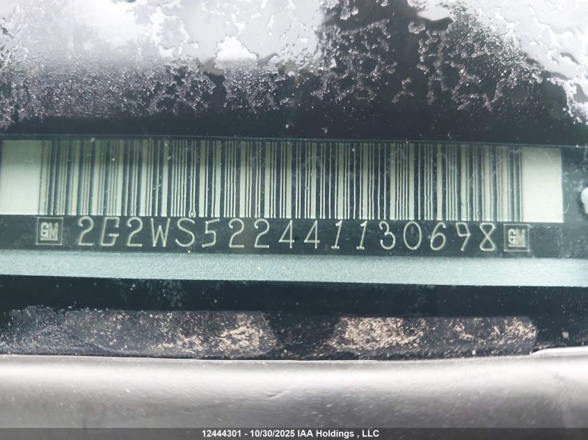 2004 Pontiac Grand Prix Gt2 VIN: 2G2WS522441130698 Lot: 12444301