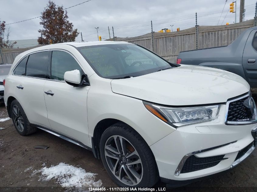 2017 Acura Mdx VIN: 5FRYD4H49HB500224 Lot: 12444405