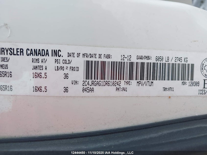 2C4JRGAG1DR610242 2013 RAM  photo no. 18