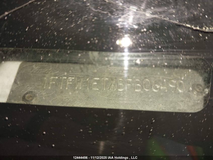 2011 Ford F150 Supercrew VIN: 1FTFW1ETXBFB06490 Lot: 12444456