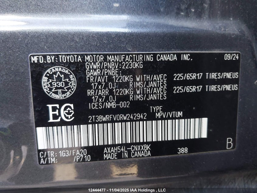 2T3BWRFV0RW242942 2024 TOYOTA RAV 4 photo no. 19