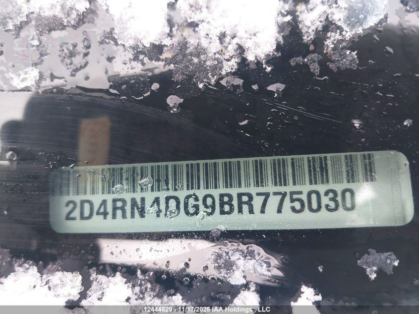2011 Dodge Grand Caravan VIN: 2D4RN4DG9BR775030 Lot: 12444529