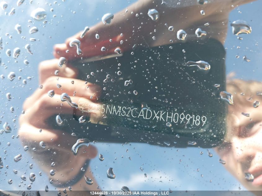 2019 Hyundai Santa Fe Se VIN: 5NMS2CADXKH099189 Lot: 12444628