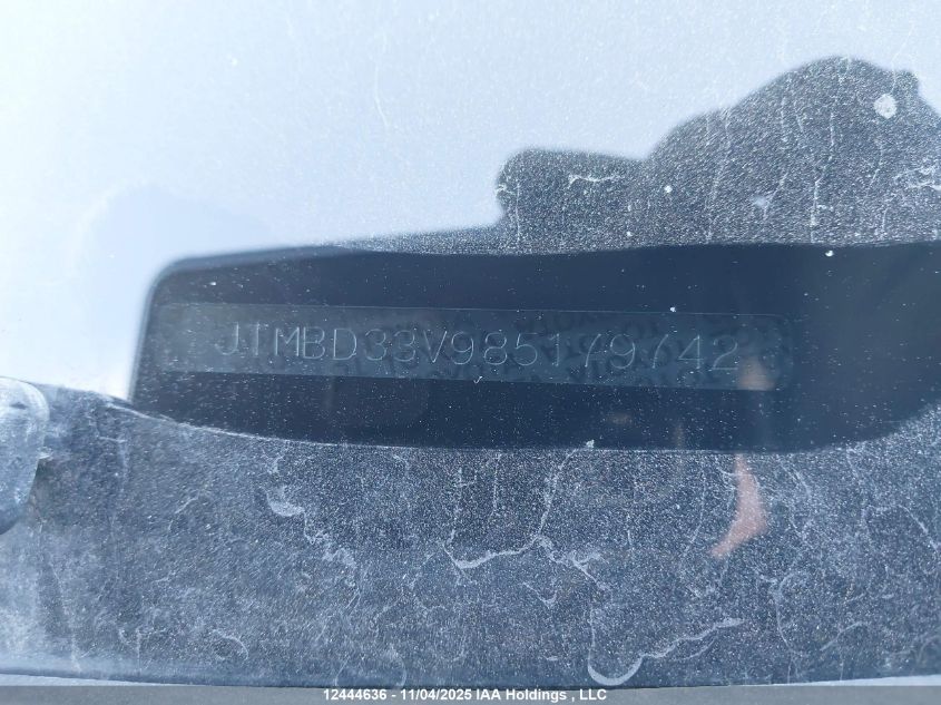 2008 Toyota Rav4 VIN: JTMBD33V985179742 Lot: 12444636