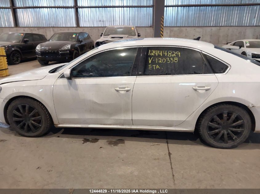 2013 Volkswagen Passat VIN: 1VWBH7A34DC120338 Lot: 12444829