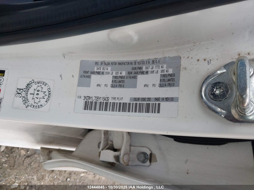 3MZBM1L70EM116439 2014 MAZDA 3 photo no. 9