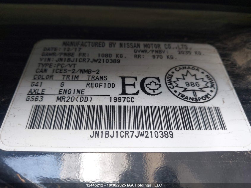 JN1BJ1CR7JW210389 2018 NISSAN QASHQAI photo no. 18