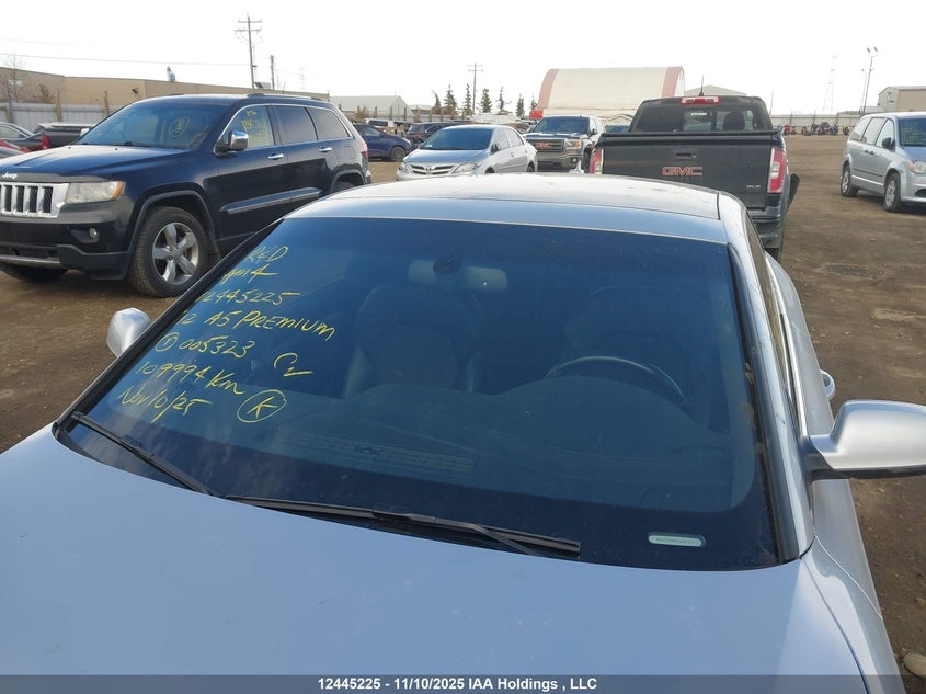 2012 Audi A5 Premium VIN: WAUSFBFR8CA005323 Lot: 12445225