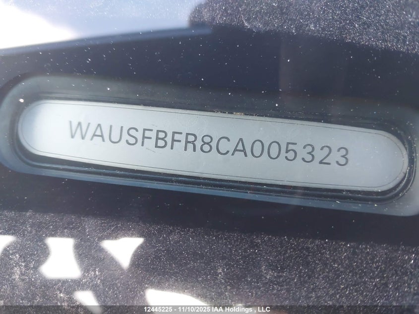 2012 Audi A5 Premium VIN: WAUSFBFR8CA005323 Lot: 12445225