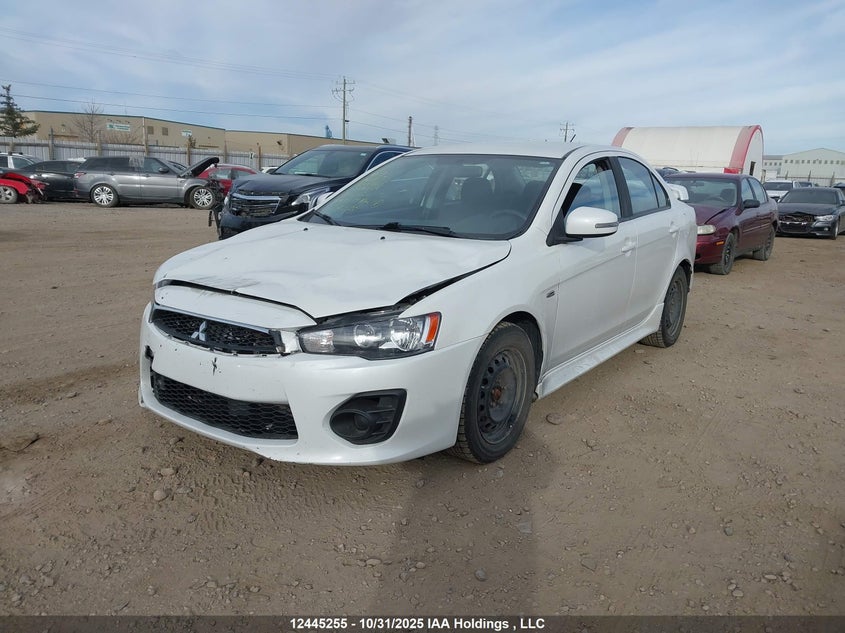 2017 Mitsubishi Lancer white sedan gasoline JA32U2FU0HU603536 photo #3