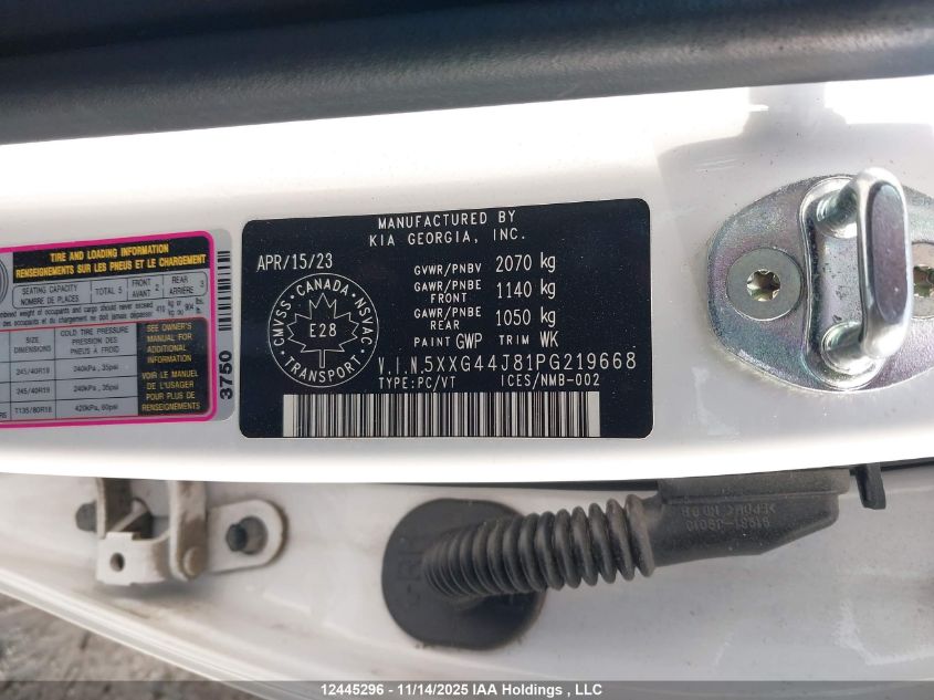 2023 Kia K5 Gt VIN: 5XXG44J81PG219668 Lot: 12445296