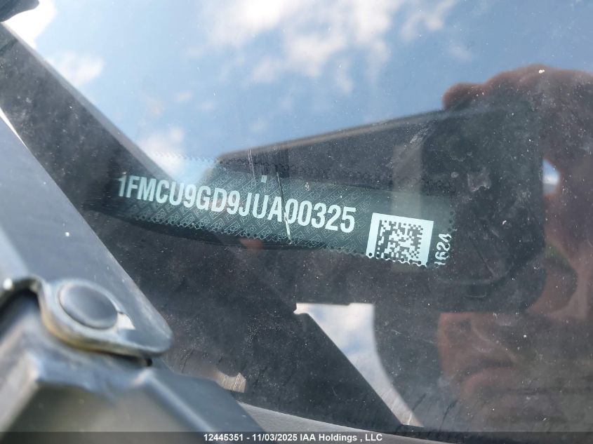 2018 Ford Escape Se VIN: 1FMCU9GD9JUA00325 Lot: 12445351