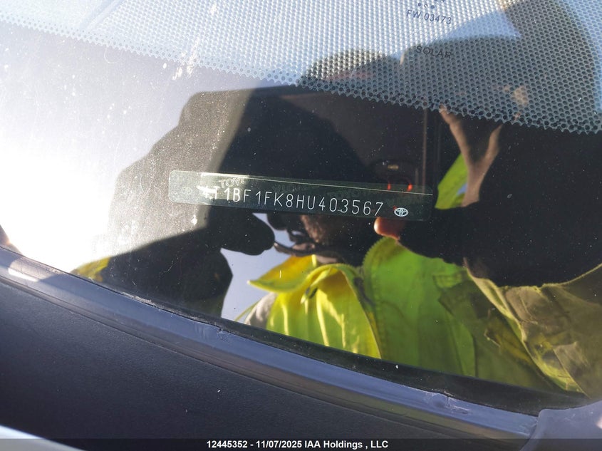 2017 Toyota Camry Le/Xle/Se/Xse VIN: 4T1BF1FK8HU403567 Lot: 12445352