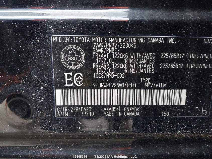2T3RWRFV9NW148146 2022 TOYOTA RAV 4 photo no. 9