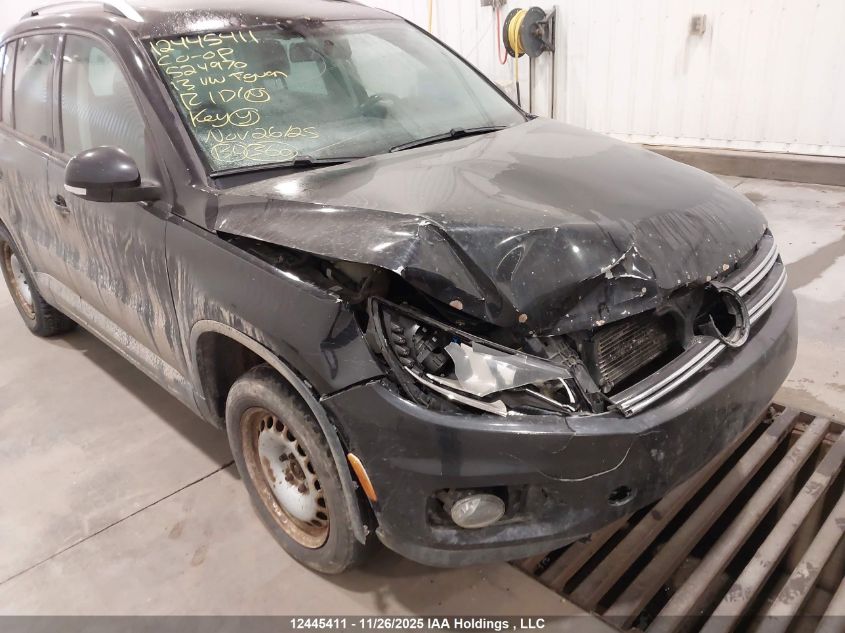 2013 Volkswagen Tiguan 2.0 Tsi Comfortline/2.0 Tsi Highline/2.0 Tsi Trendline VIN: WVGJV7AX0DW524970 Lot: 12445411