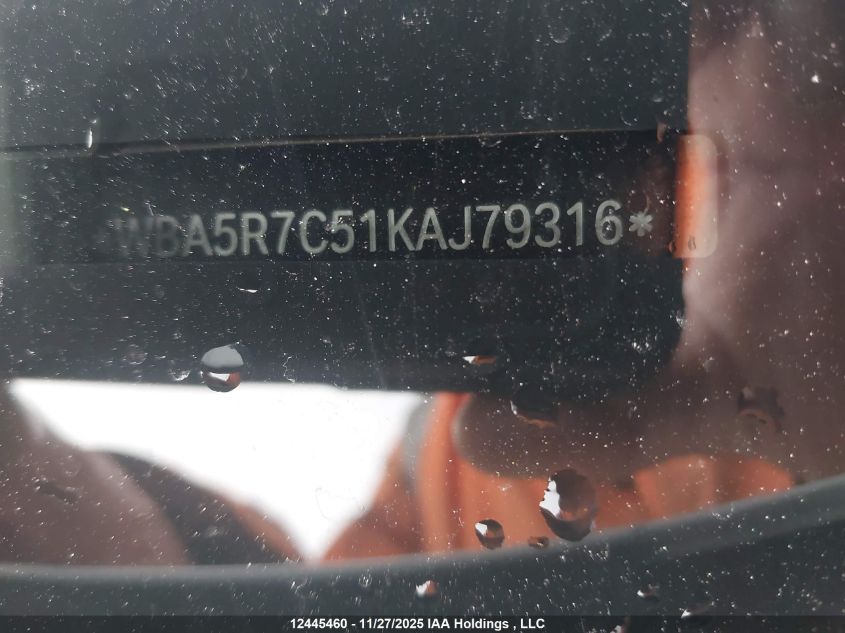 2019 BMW 330Xi VIN: WBA5R7C51KAJ79316 Lot: 12445460