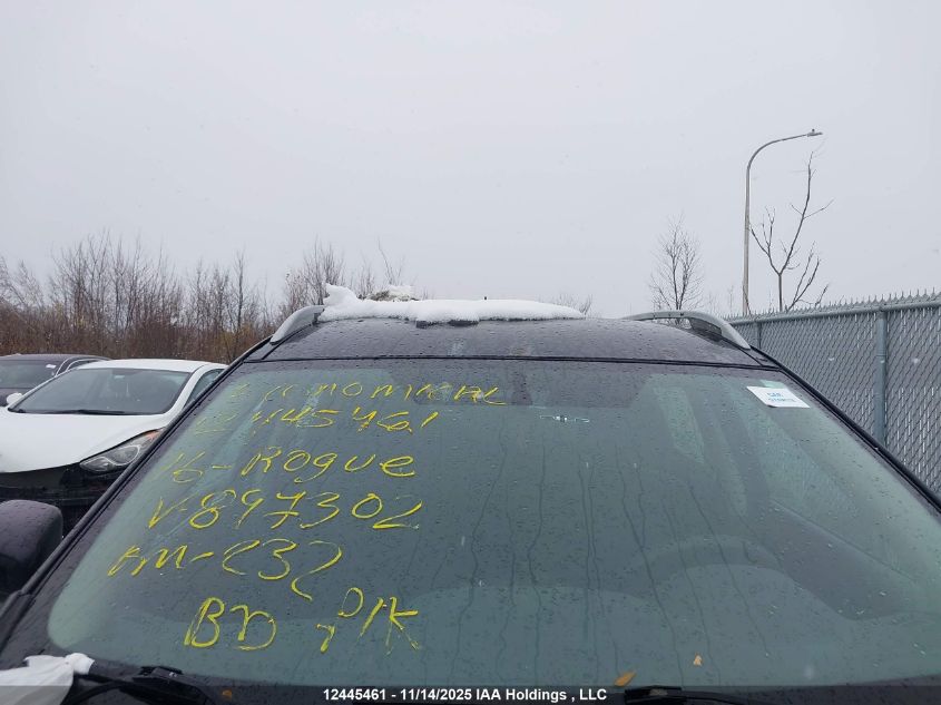 2016 Nissan Rogue S/Sv VIN: 5N1AT2MT5GC897302 Lot: 12445461