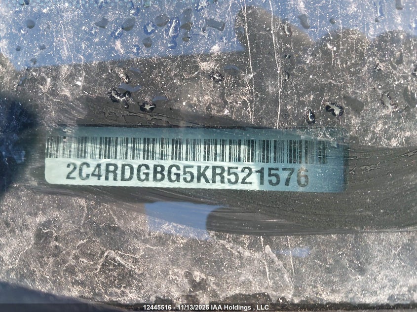 2C4RDGBG5KR521576 2019 DODGE CARAVAN photo no. 9