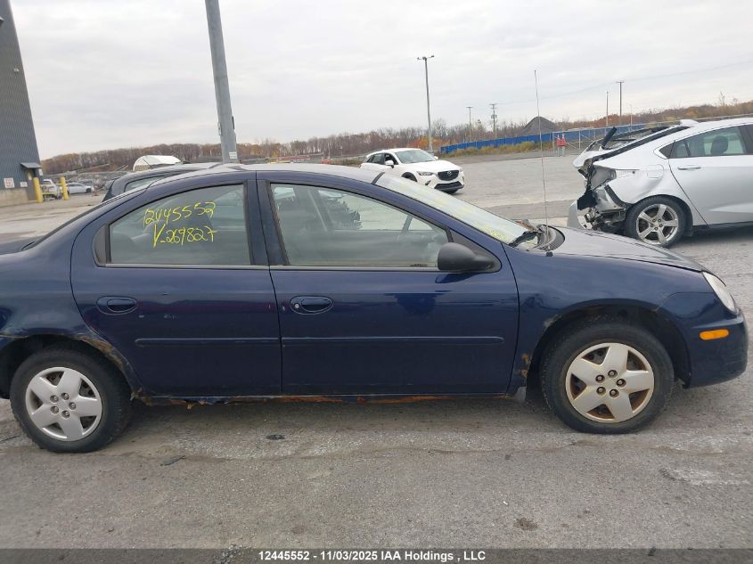 2005 Dodge Neon Sx 2.0 VIN: 1B3ES46CX5D269827 Lot: 12445552