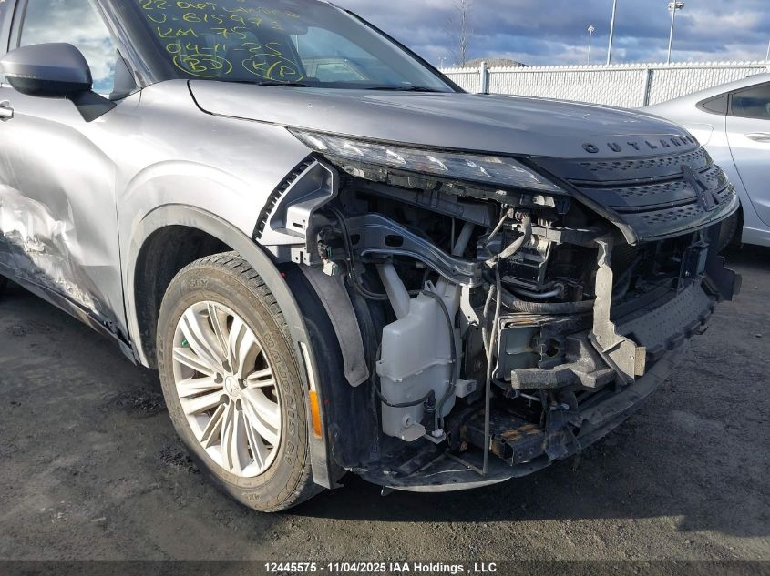 2022 Mitsubishi Outlander Es VIN: JA4J4TA88NZ615973 Lot: 12445575