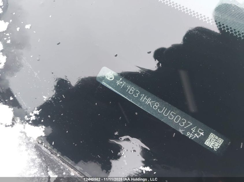 2018 Toyota Camry Hybrid Le VIN: 4T1B31HK8JU503745 Lot: 12445582