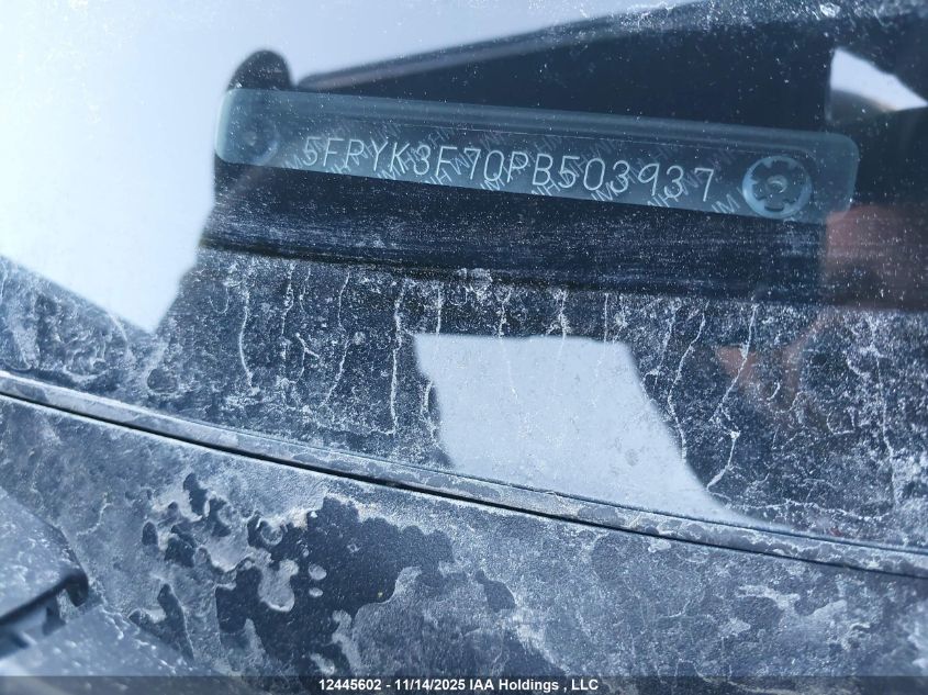 2023 Honda Ridgeline Rtl-E VIN: 5FPYK3F70PB503937 Lot: 12445602