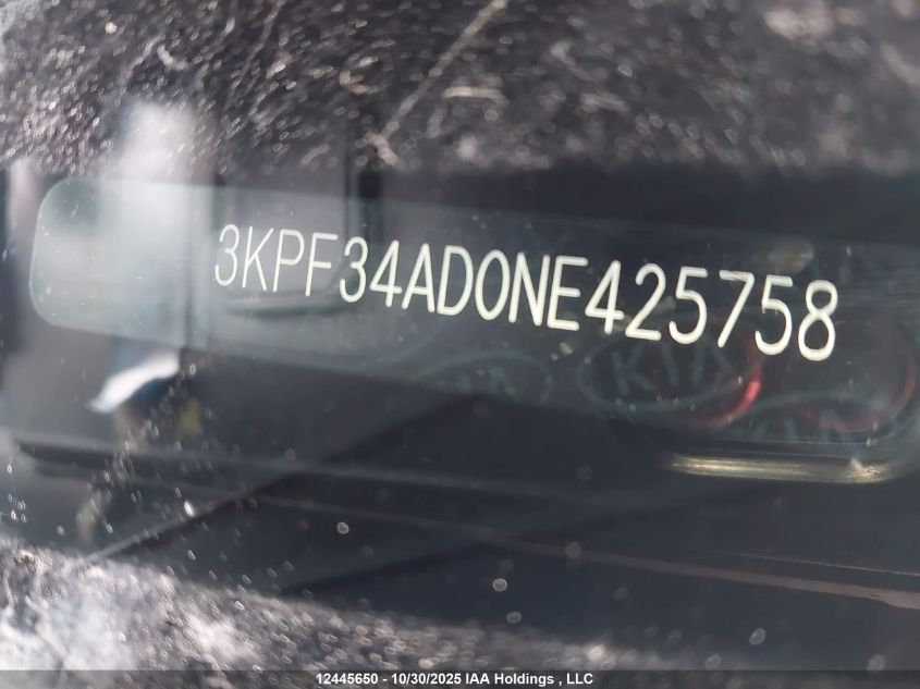 2022 Kia Forte VIN: 3KPF34AD0NE425758 Lot: 12445650