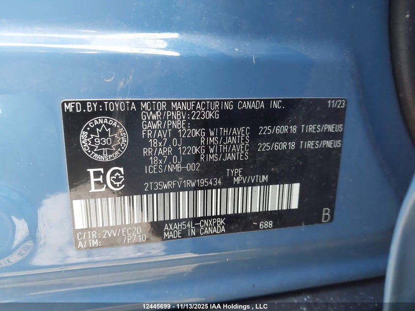 2T35WRFV1RW195434 2024 TOYOTA RAV 4 photo no. 9